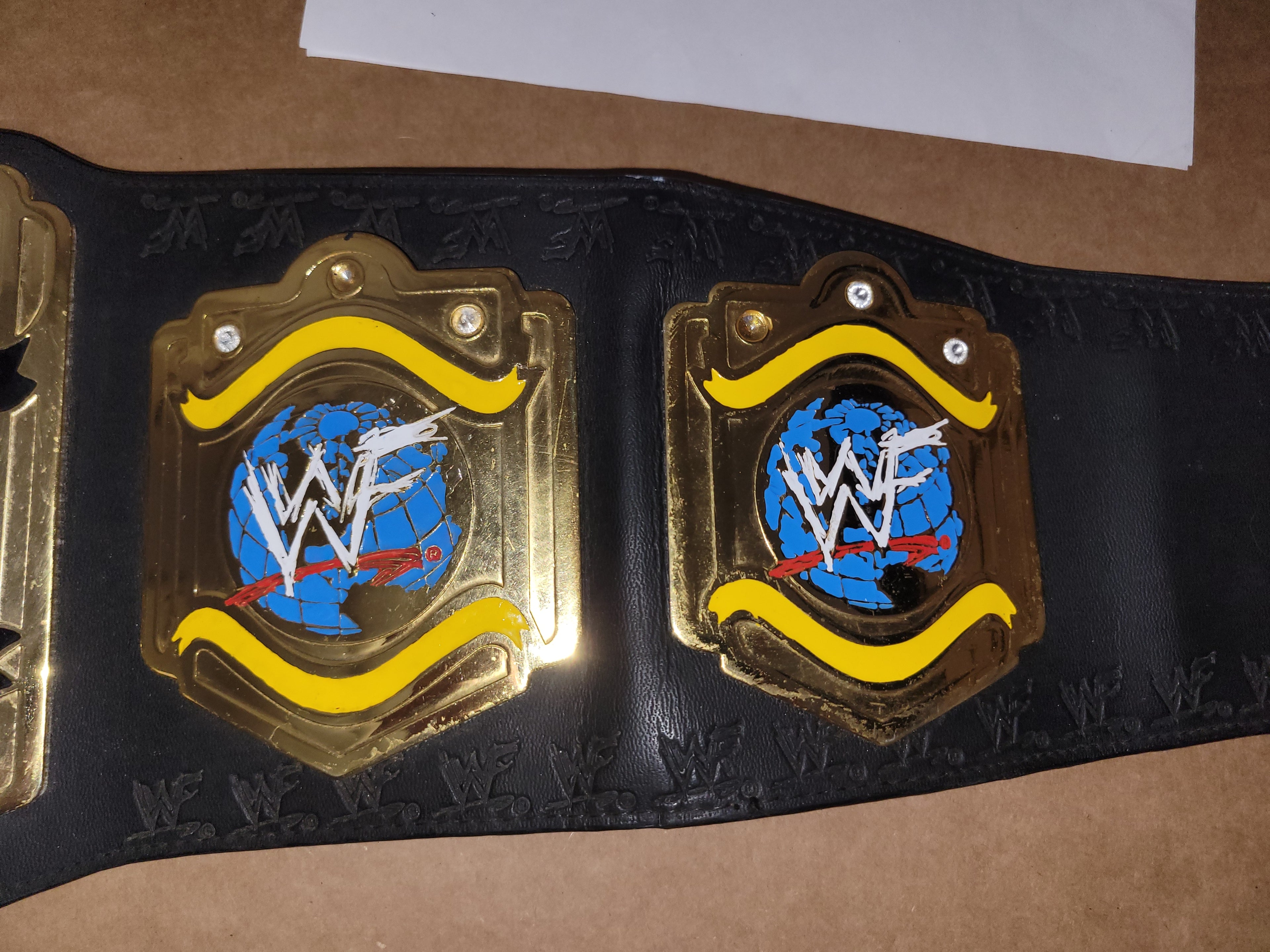 Official 2001 Figs Inc WWF Light Heavyweight Replica Title Belt